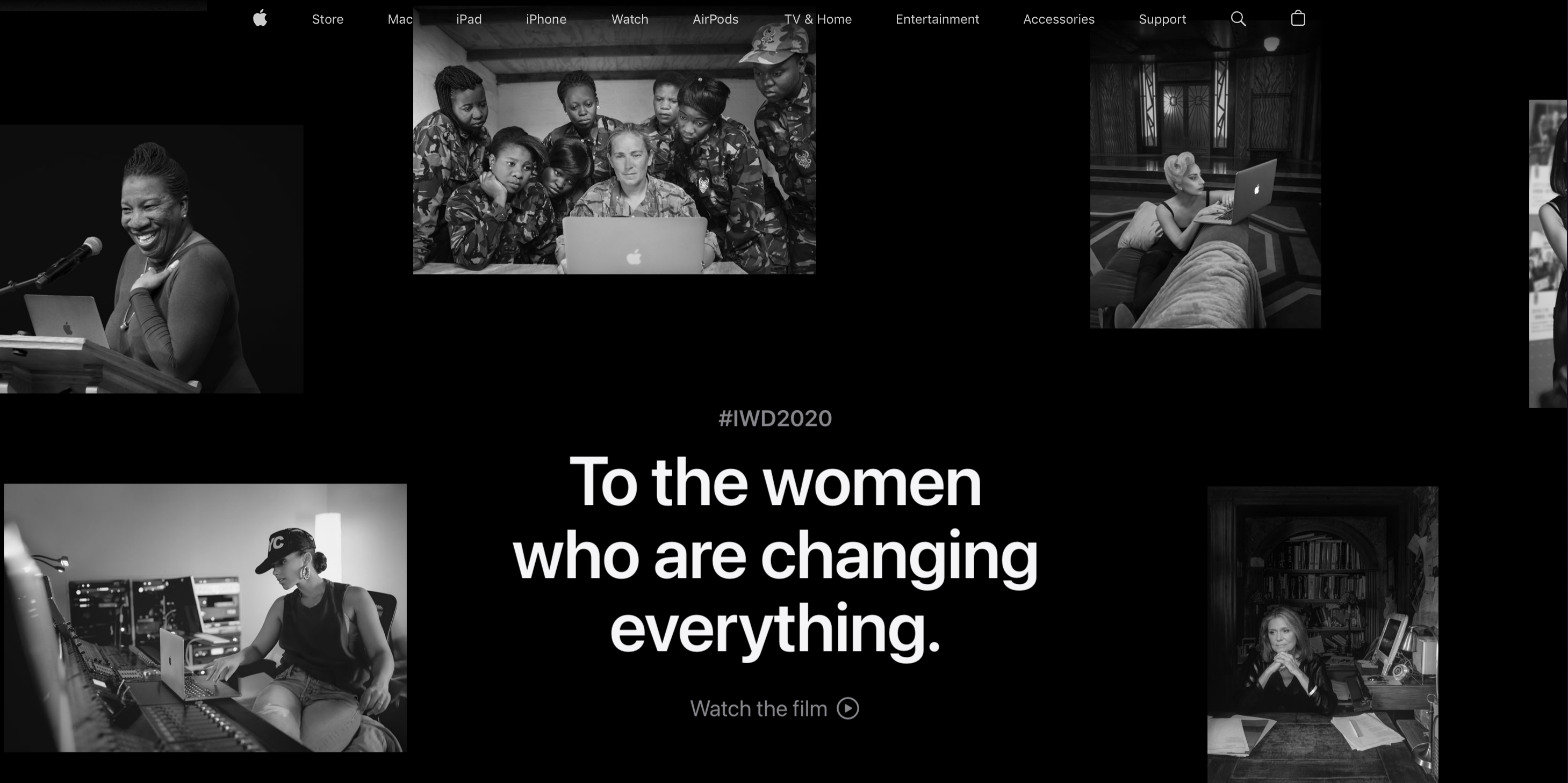 Apple’s 2020 Women’s Day website